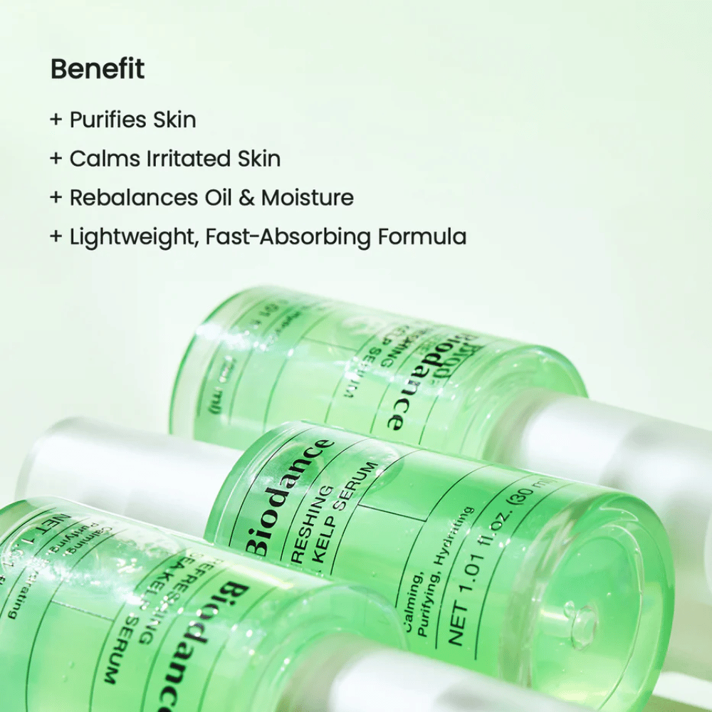 Biodance Refreshing Sea Kelp Serum – lahek obrazni serum, ki pomirja, čisti in uravnava mastno in kombinirano kožo.