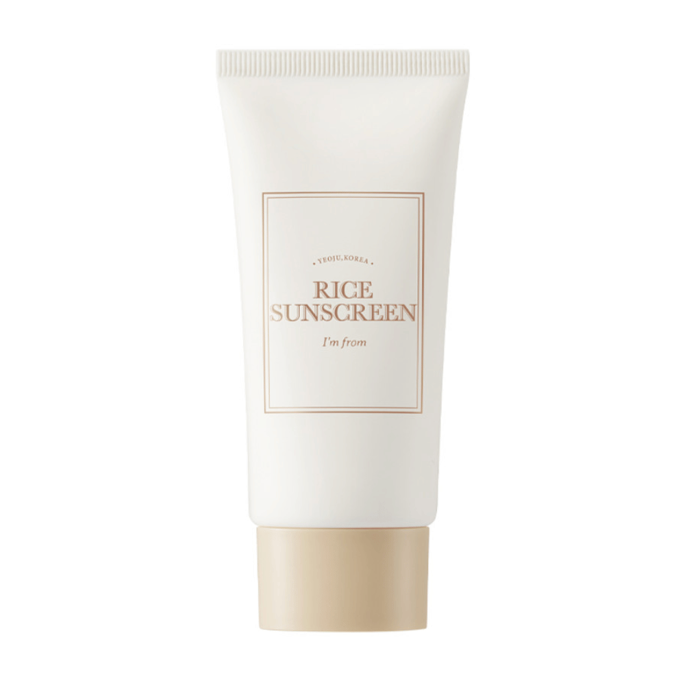 Tuba z "I'm from" Rice Sunscreen SPF50+ PA++++, krema za zaščito pred soncem z izvlečkom riža.