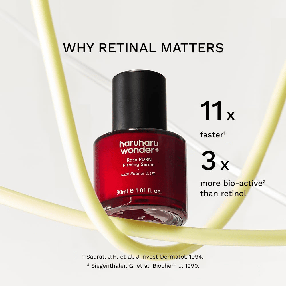 Haruharu Wonder Rose PDRN Firming Serum z retinalom 0,1 % – aktivna nega kože za bolj enakomerno teksturo kože