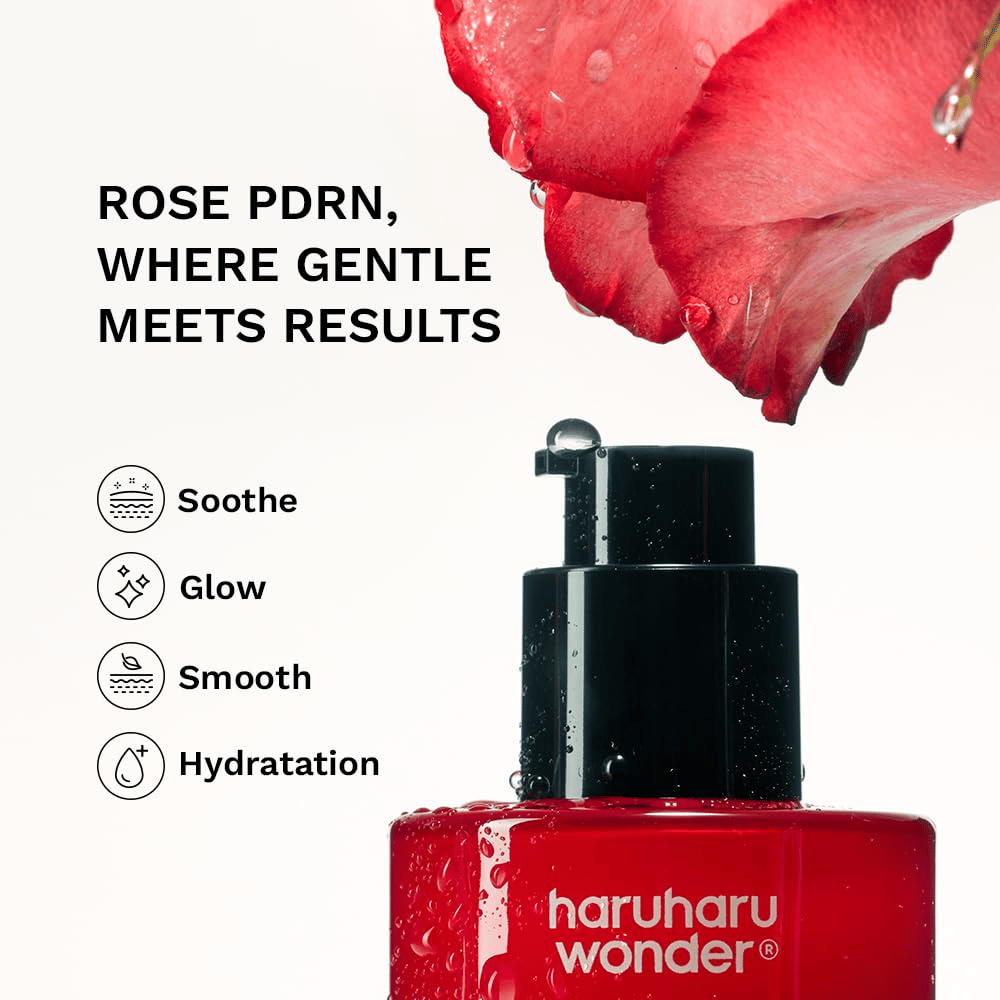 Haruharu Wonder Rose PDRN Soothing Serum – vlažilni serum za sijaj, mehkejšo kožo in pomirjujoč učinek