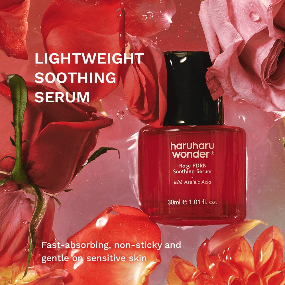 Haruharu Wonder Rose PDRN Soothing Serum – lahek in pomirjujoč serum za občutljivo kožo