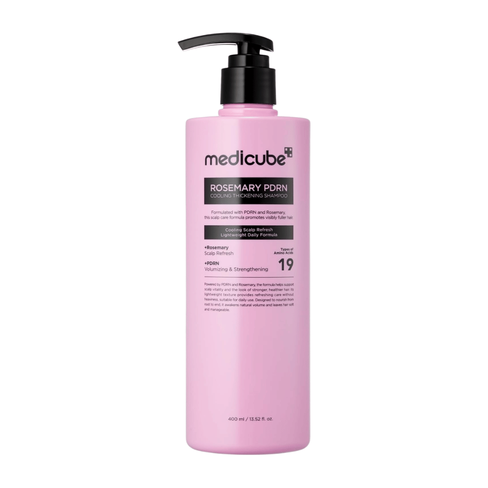 Medicube Rosemary PDRN Cooling Thickening Shampoo v 400 ml plastenki s pumpico za vsakodnevno nego lasišča in las