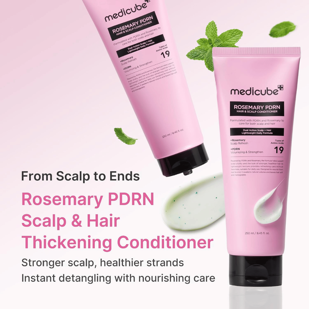 Medicube Rosemary PDRN Hair & Scalp Conditioner 250 ml z rožmarinom, PDRN in aminokislinami za močnejše in bolj zdrave lase