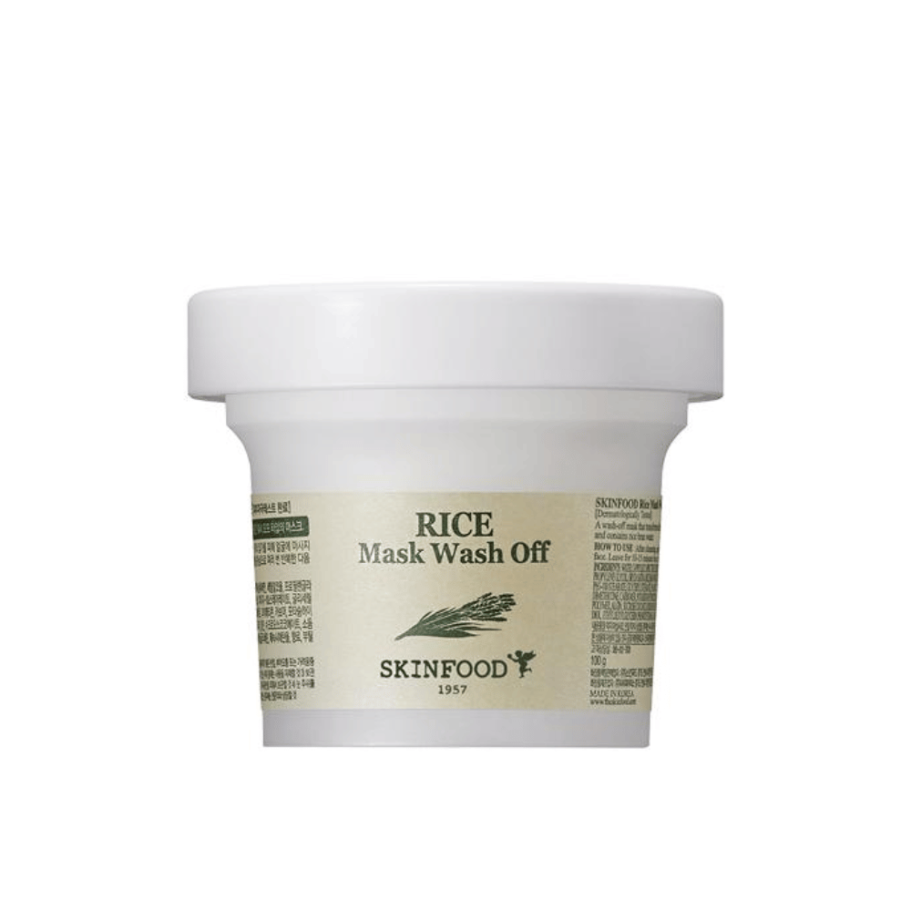 SKINFOOD's Rice Mask Wash Off 120g je krema za kožo narejena z rižem.