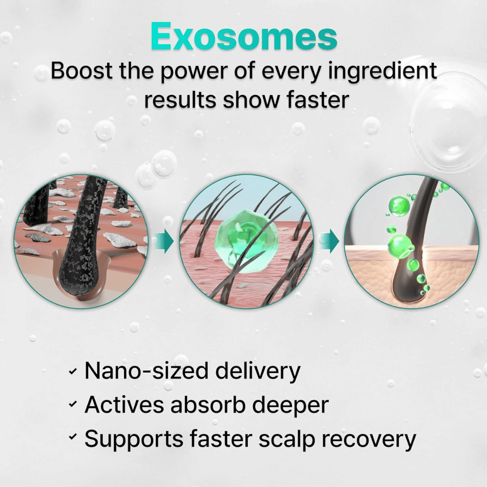LILYEVE Scalp:Turn Cica PDRN Deep Clean Shampoo z eksosomi in PDRN, ki pomagajo aktivnim sestavinam, da se globlje absorbirajo, ter podpirajo uravnoteženo lasišče.