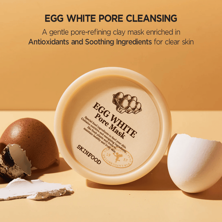 SKINFOODs Egg White Pore Mask 120g je idealna za izboljšanje kože.