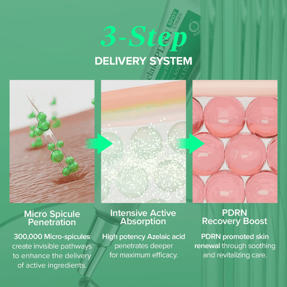 Mary&May Spicule Azelaic PDRN Spot Cream – tristopenjski sistem s spikulami, azelainsko kislino in PDRN