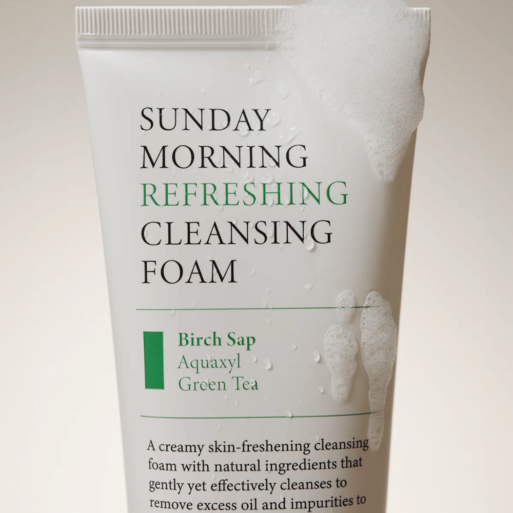 AXIS-Y Sunday Morning Refreshing Cleansing Foam z brezovim sokom, Aquaxylom in zelenim čajem