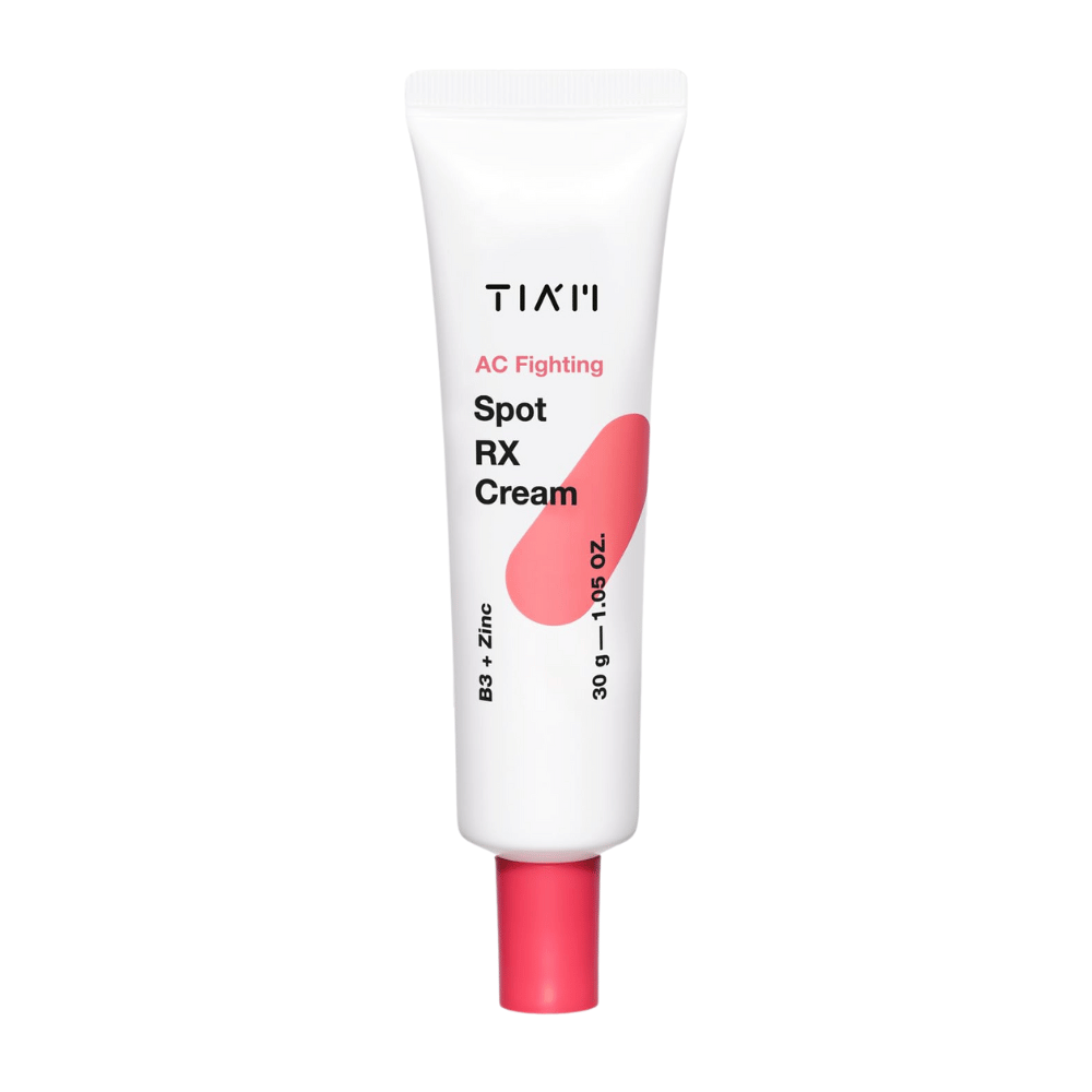 TIA'M AC Fighting Spot RX Cream – točkovno zdravljenje s cinkom in niacinamidom za nečisto kožo, zmanjšuje vnetje in rdečico.