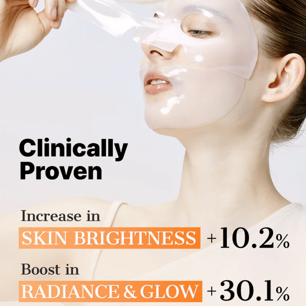 Klinično testirana COSRX Alpha-Arbutin Hydrogel Mask – sijajna sheet mask ki izboljšuje jasnost kože, sijaj in enakomernost pri redni uporabi.