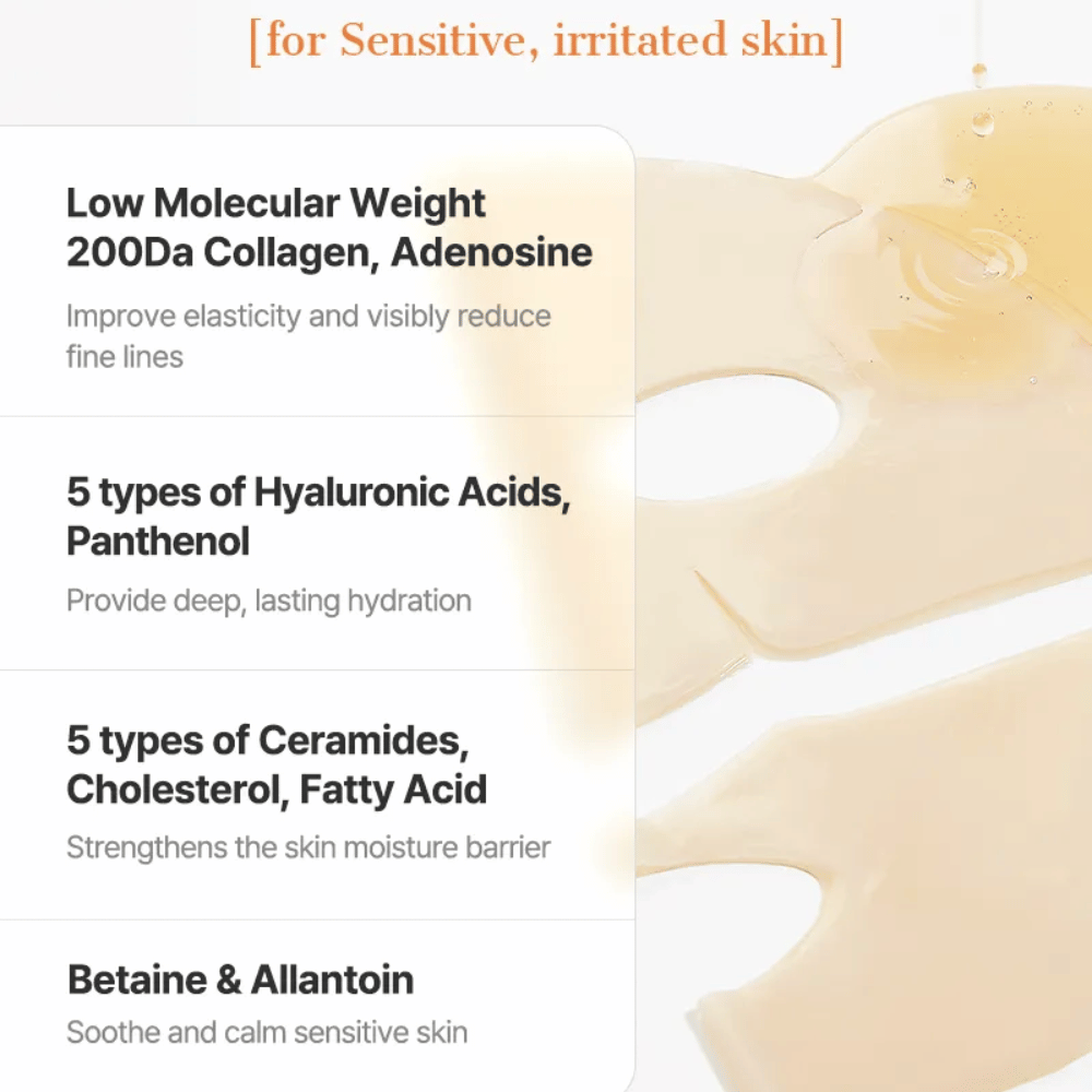 COSRX Alpha-Arbutin Discoloration Care Hydrogel Mask s ceramidi, hialuronsko kislino in pantenolom – pomirjujoč sheet mask za občutljivo in razdraženo kožo.