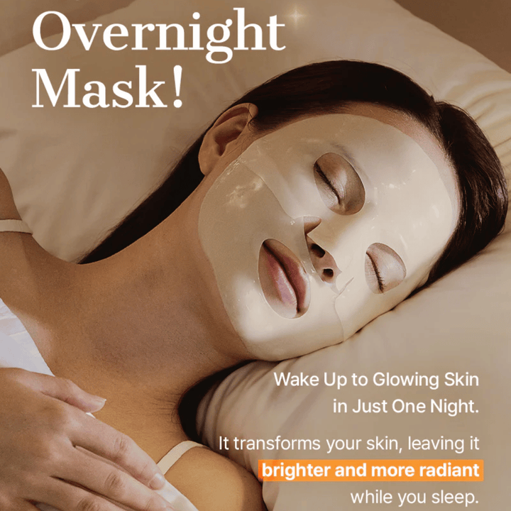 COSRX Alpha-Arbutin Discoloration Care Hydrogel Mask kot nočna maska – sijajna hidrogel maska, ki intenzivno vlaži in daje jasnejšo kožo čez noč.