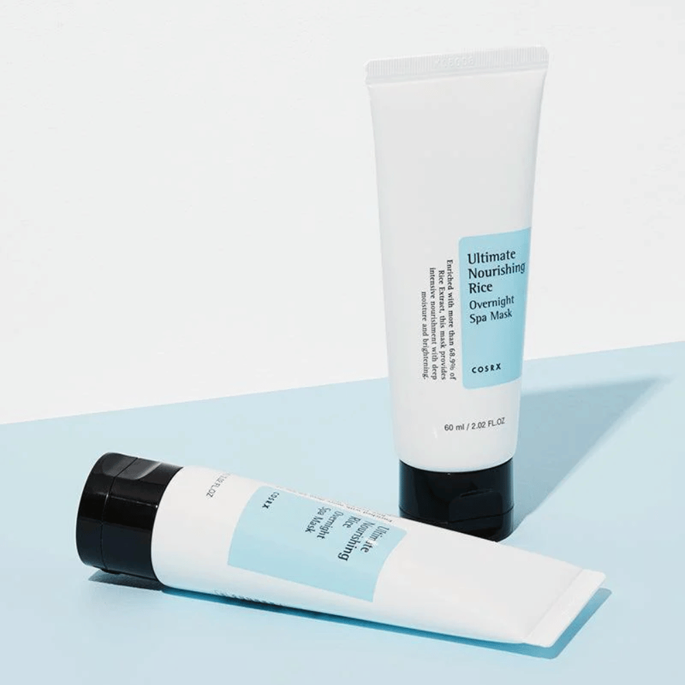 COSRX Ultimate Nourishing Rice Overnight Spa Mask 60 ml vlažilna spalna maska z rižem, ki krepi kožno bariero