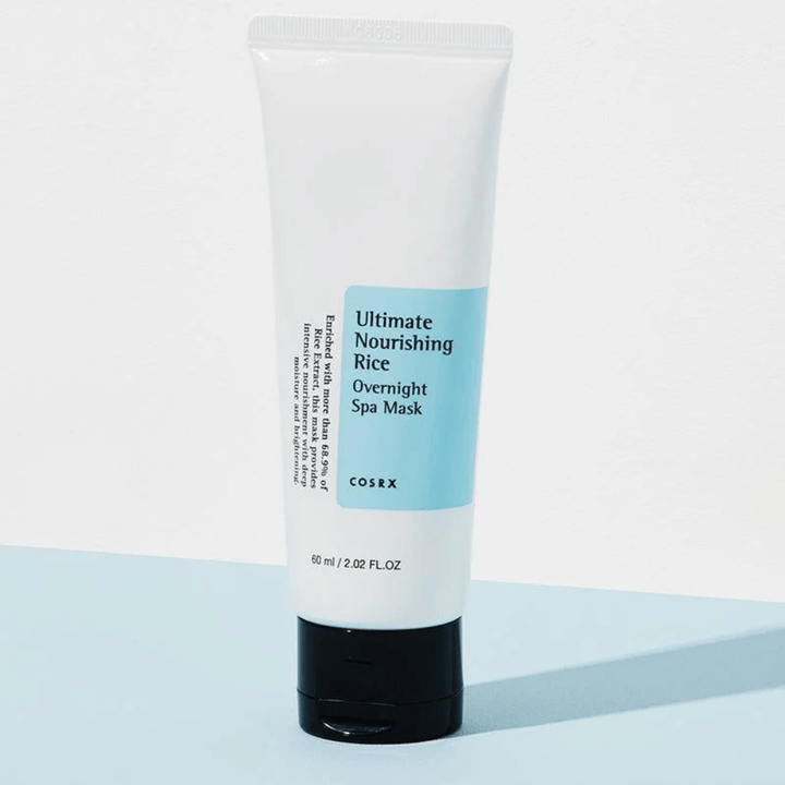 COSRX Ultimate Nourishing Rice Overnight Spa Mask 60 ml nočna maska z riževim ekstraktom za intenzivno vlaženje in sijaj