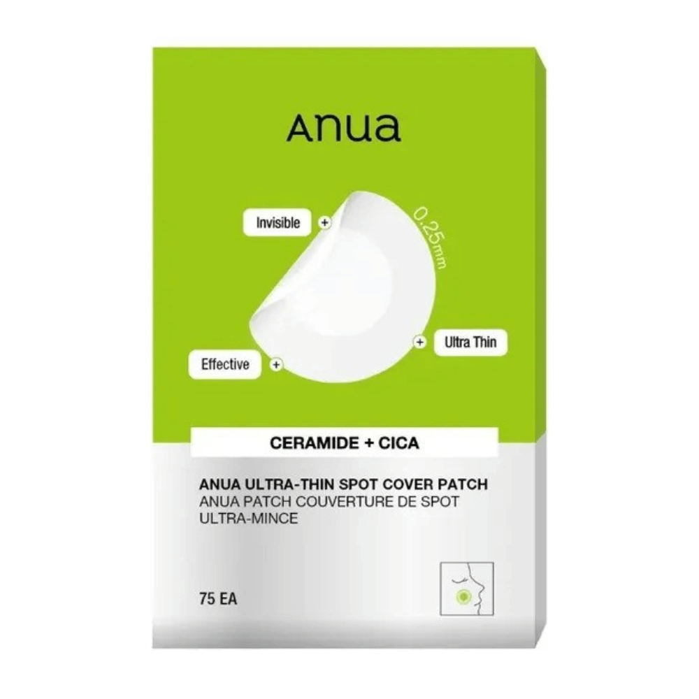 Anua Ultra-Thin Spot Cover Patch je ultra tanka in nevidna obližna nega s ceramidi in Cica. Učinkovita za pomiritev razdražene kože in zaščito pred onesnaženjem. Popolna za diskretno uporabo podnevi in ponoči!