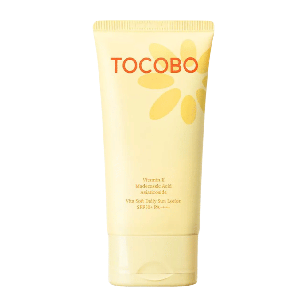 Tocobo Vita Soft Daily Sun Lotion SPF50+ PA++++ veganska krema za sončenje z vitaminom E, ki ščiti kožo ter daje mehak, navlažen občutek