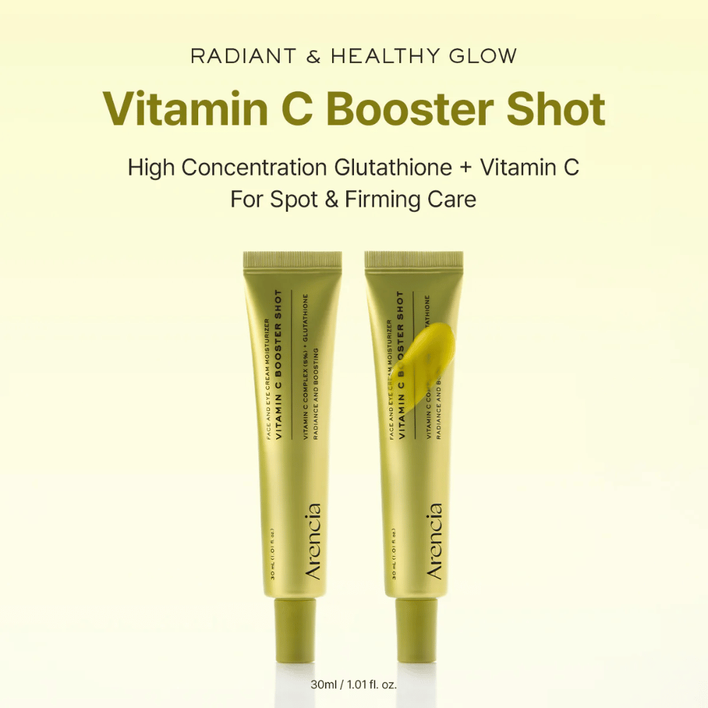Arencia Vitamin C Booster Shot sijoč sijaj – vitamin C serum z glutationom, ki daje sijaj, enakomernejši ton kože in čvrstejšo kožo