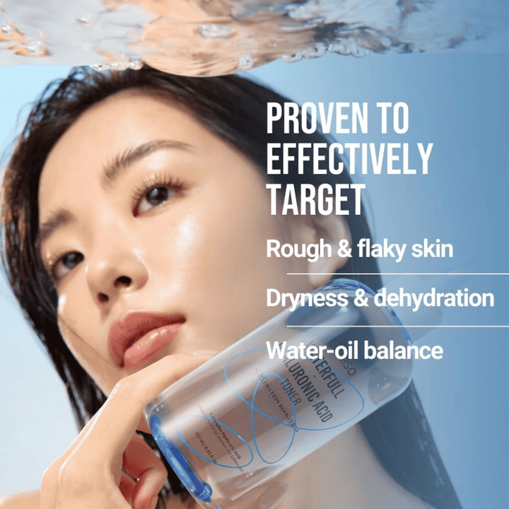 Jumiso Waterfull Hyaluronic Acid Tonik za obraz 250 ml – intenzivno hidratantni tonik ki preprečuje suhost, luskasto kožo in neuravnoteženo raven vlage in olja