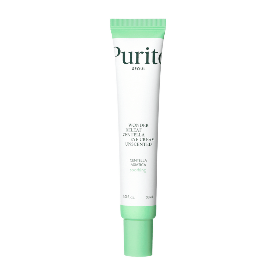 Purito Wonder Releaf Centella Eye Cream Unscented je blaga krema za oči, obogatena z izvlečkom Centella Asiatica. Vlaži in pomirja občutljivo kožo okoli oči, hkrati pa krepi kožno pregrado in zmanjšuje drobne linije. Popolna za občutljivo kožo.