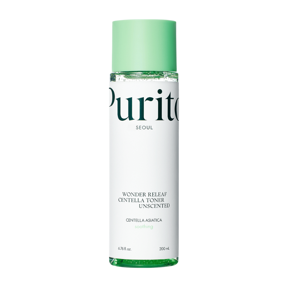Purito Wonder Releaf Centella Toner Unscented je nežen tonik, ki vsebuje izvleček Centella Asiatica. Vlaži in pomirja občutljivo kožo brez dražečih vonjav. Popoln za vsakodnevno uporabo, pomaga uravnotežiti vlago kože in zmanjšati rdečico.