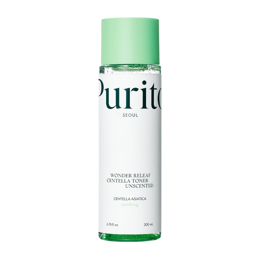 Purito Wonder Releaf Centella Toner Unscented je nežen tonik, ki vsebuje izvleček Centella Asiatica. Vlaži in pomirja občutljivo kožo brez dražečih vonjav. Popoln za vsakodnevno uporabo, pomaga uravnotežiti vlago kože in zmanjšati rdečico.