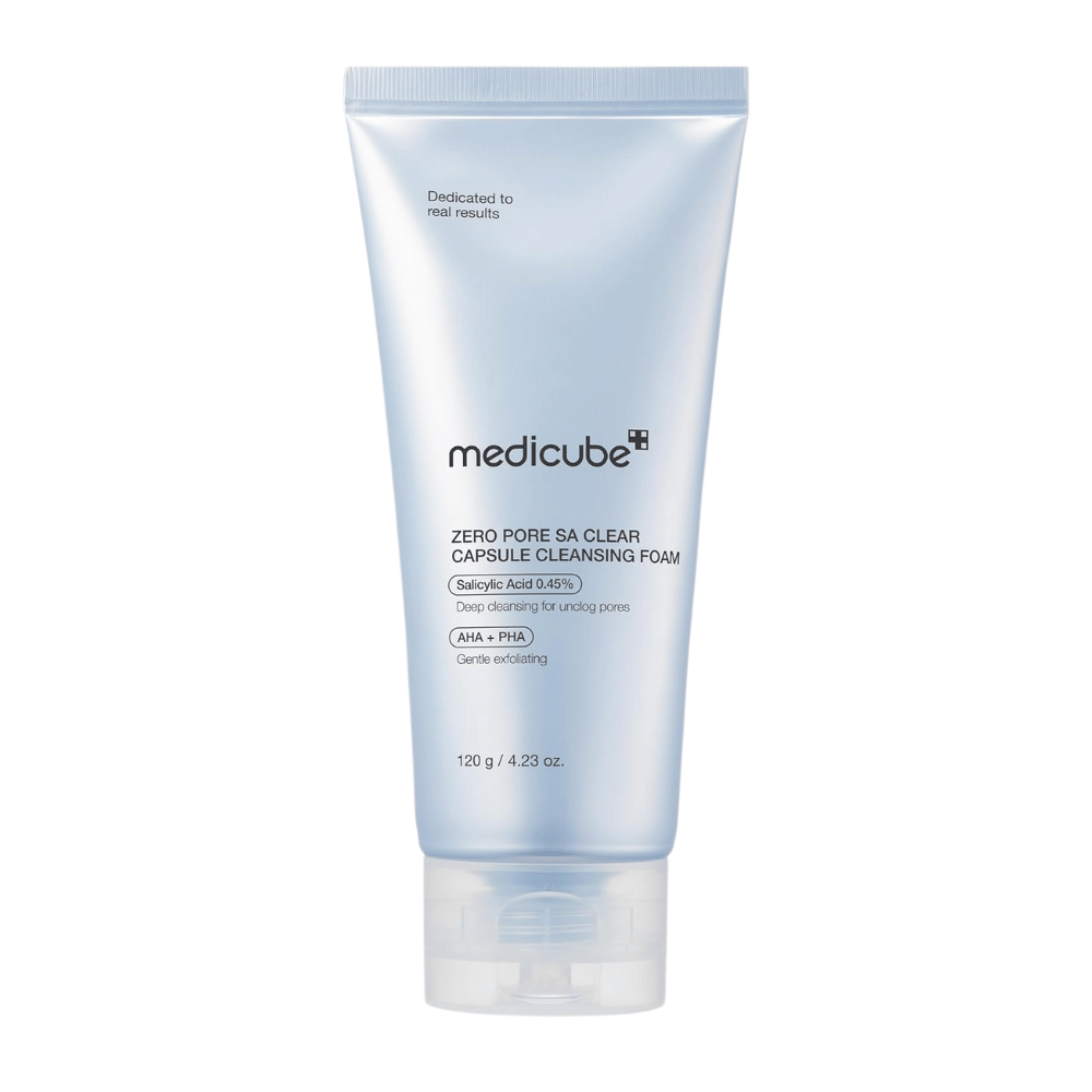 Medicube Zero Pore SA Clear Capsule Cleansing Foam 120 g – blago vendar učinkovito čiščenje s salicilno kislino, AHA in PHA za bolj jasno kožo.