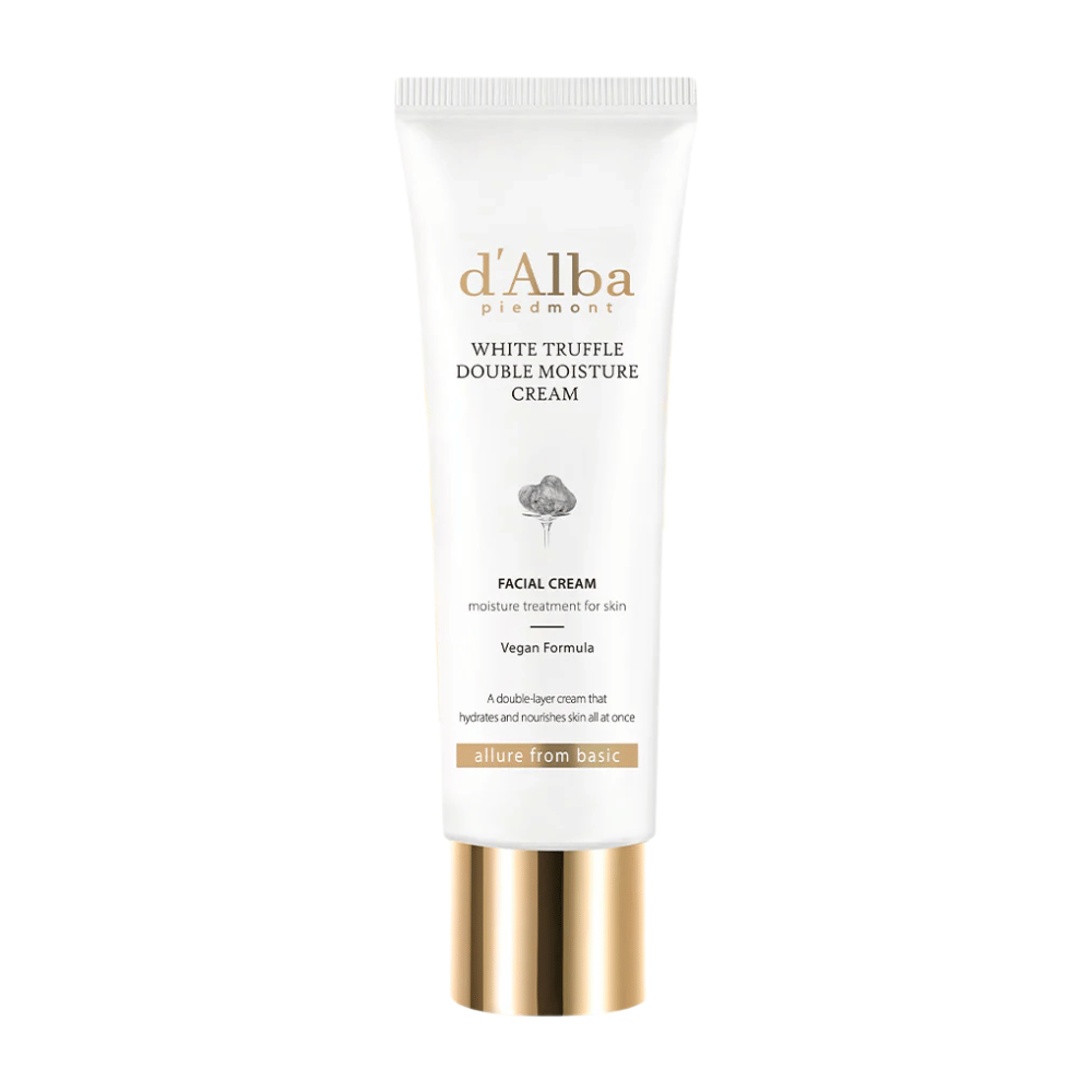 d'Alba White Truffle Double Moisture Cream je obrazna krema z vegansko formulo, posebej zasnovana za globinsko vlaženje in hranjenje kože. Dvojna formula ponuja dolgotrajno vlažnost in podpira naravno ravnovesje kože za sijočo polt.