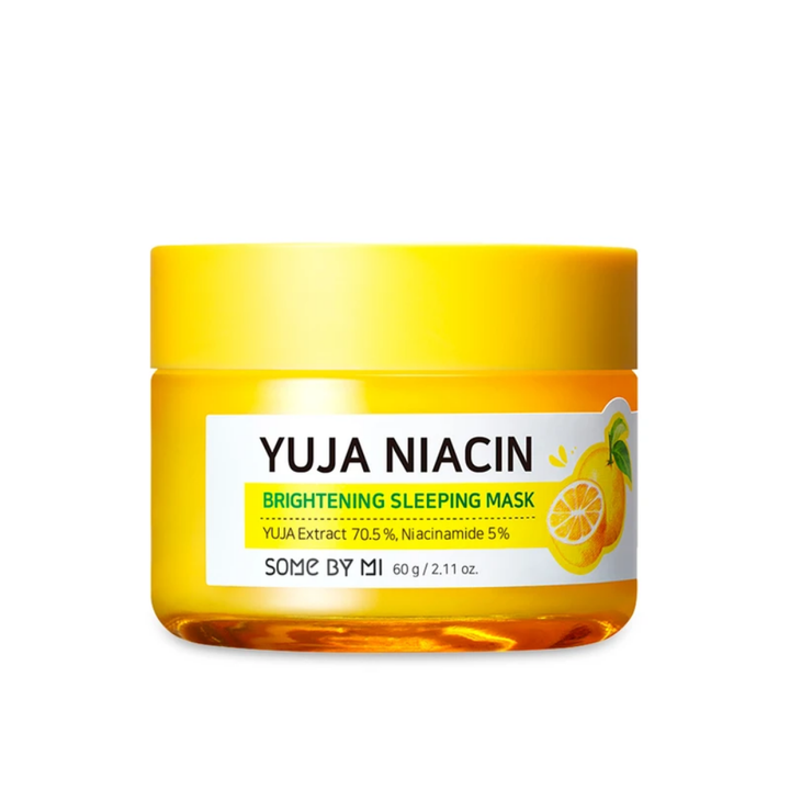SOME BY MI Yuja Niacin Brightening Sleeping Mask 60g za suho in neenakomerno polt.