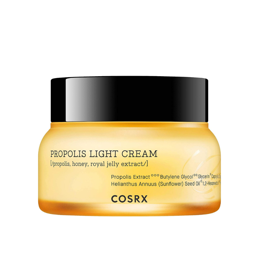 COSRX Full Fit Propolis Light Cream 65ml s kompleksom črnega čebeljega propolisa za antioksidante.