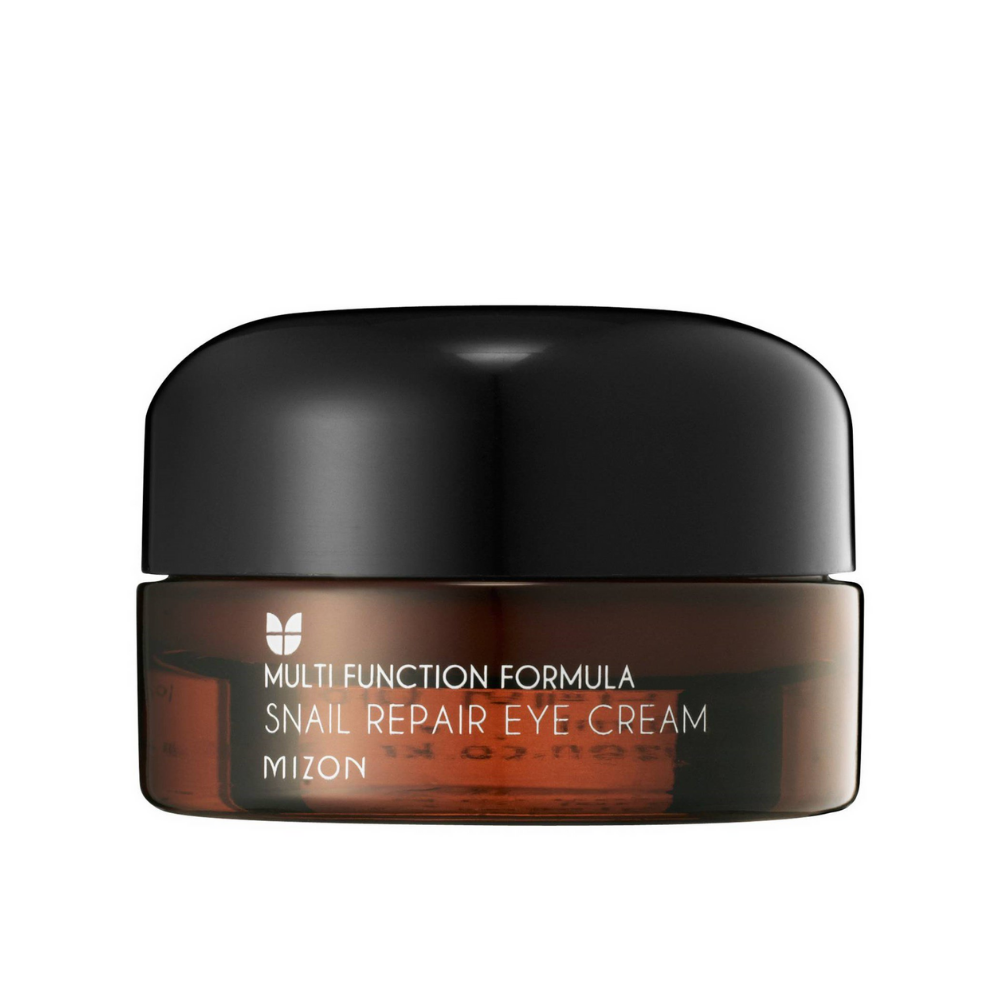 Večnamenska MIZON Snail Repair Eye Cream namenjena drobnim linijam in gubam.