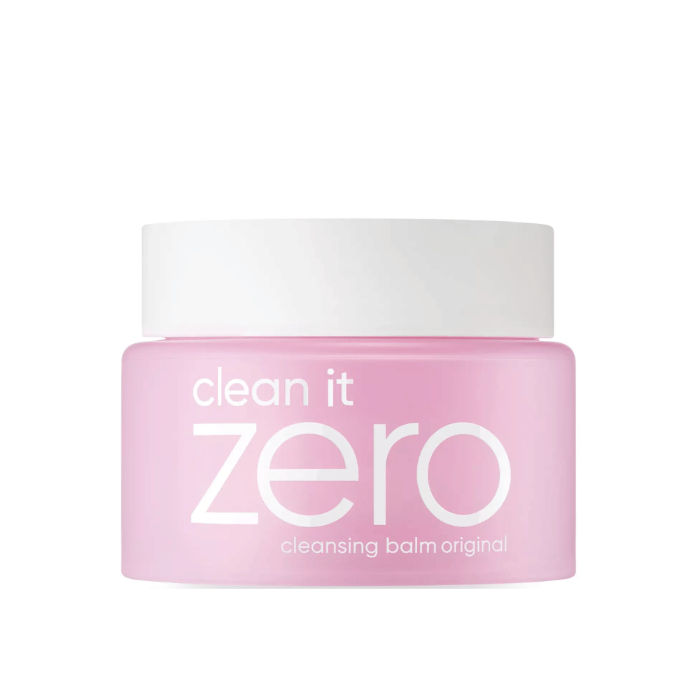 Kozarec Clean It Zero Cleansing Balm Original 100ml na beli podlagi, ki promovira BANILA CO:s originalni čistilni balzam za nego kože.