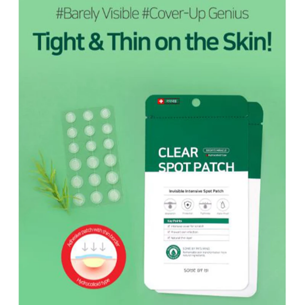 Bel 30 Days Miracle Clear Spot Patch (18 kos) na jasni podlagi, primeren za obravnavo aken in eksudata ran. Znamka: SOME BY MI