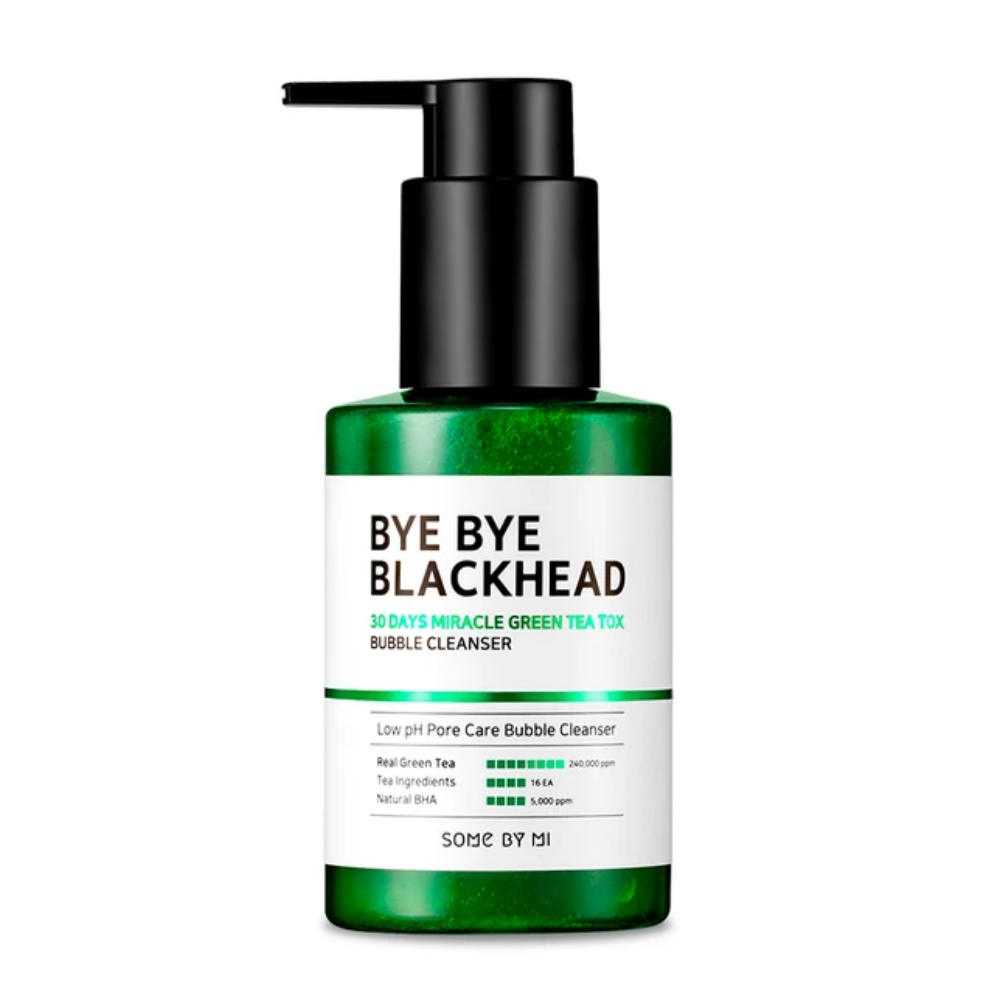 Bye Bye Blackhead 30 Days Miracle Green Tea Tox Bubble Cleanser 120g od SOME BY MI za nego kože.