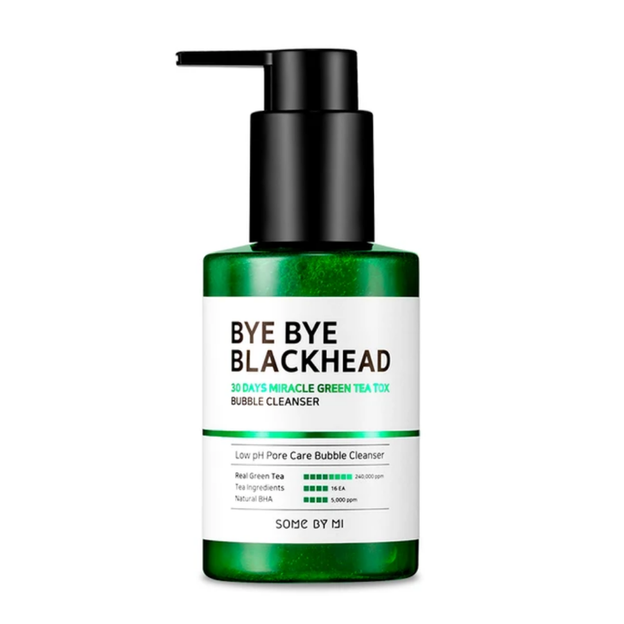 Bye Bye Blackhead 30 Days Miracle Green Tea Tox Bubble Cleanser 120g od SOME BY MI za nego kože.