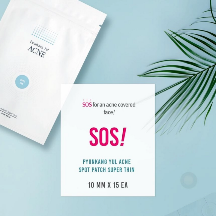 Sos hialuronska kislina obrazna maska s Pyunkang Yul Acne Spot Patch Super Thin 15 kos.