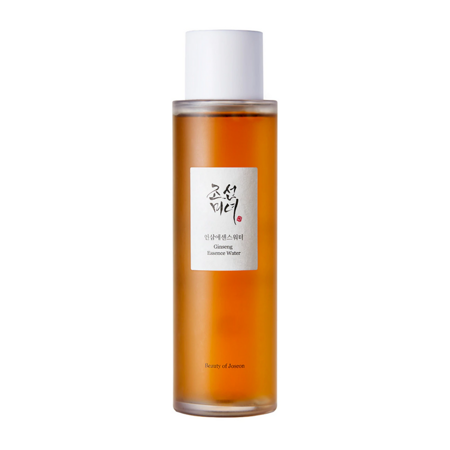 Steklenica Beauty of Joseon Ginseng Essence Water 150ml na beli podlagi.