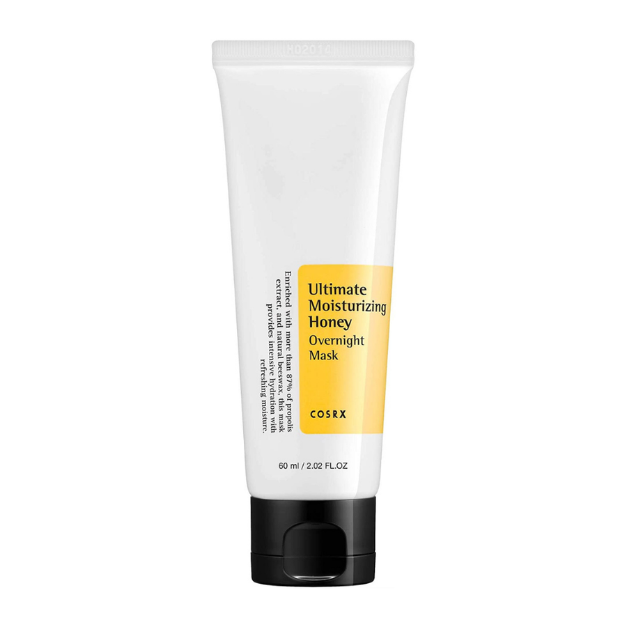 Ena tuba COSRX Ultimate Moisturizing Honey Overnight Mask 60ml z naravnimi sestavinami.