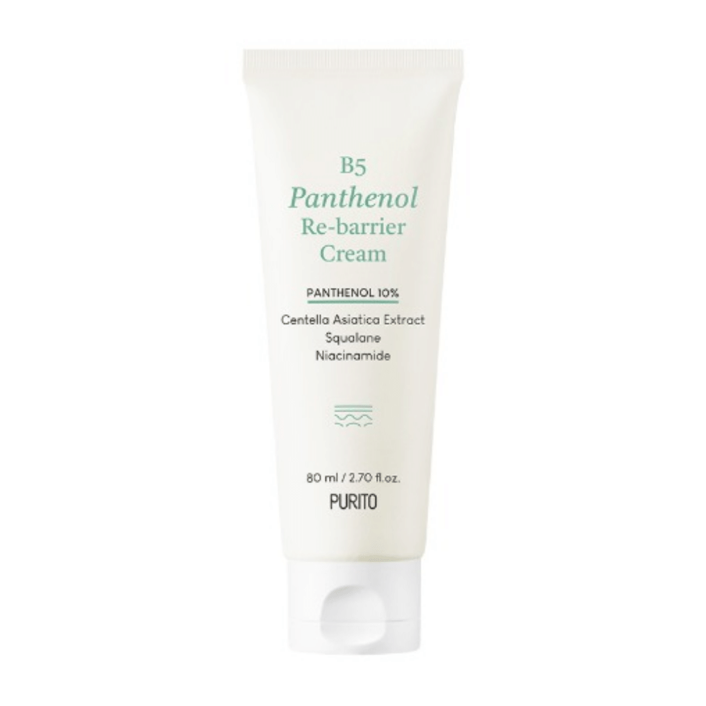 PURITOs B5 Panthenol Re-Barrier Cream 80ml za ohranjanje kožne vlažne pregrade.