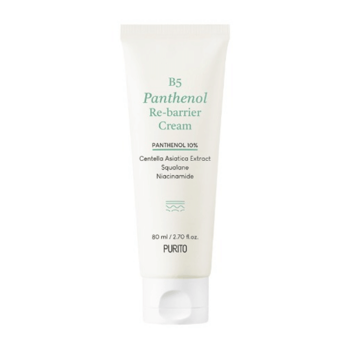 PURITOs B5 Panthenol Re-Barrier Cream 80ml za ohranjanje kožne vlažne pregrade.