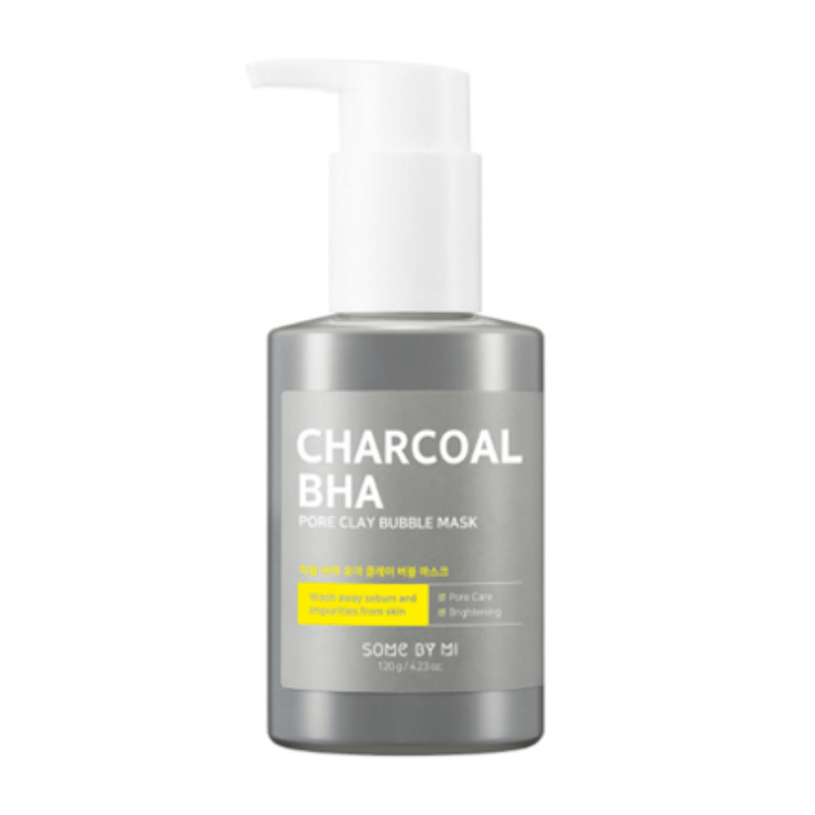 SOME BY MI's Charcoal BHA Pore Clay Bubble Mask 120g za čiščenje por in izboljšanje por.